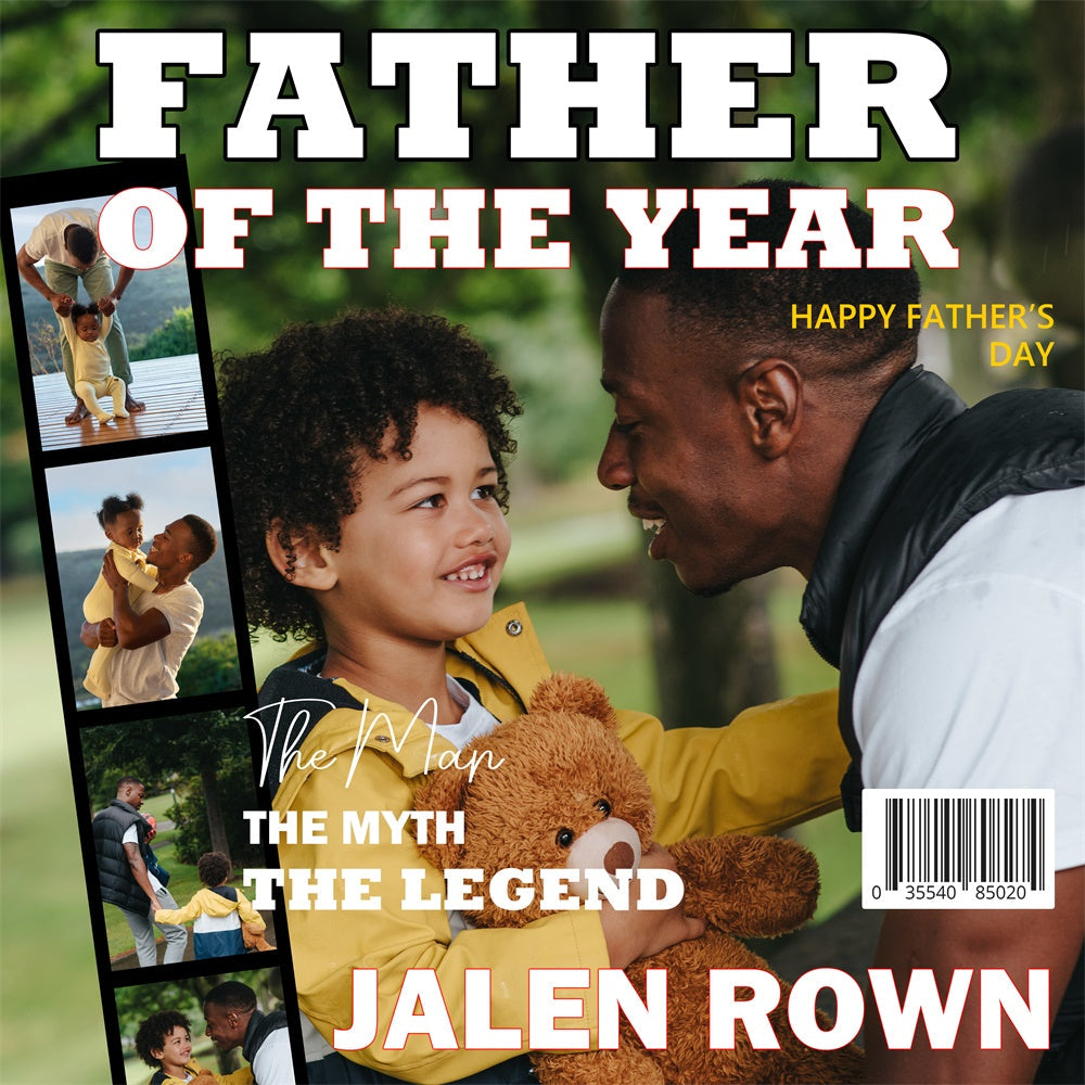 Backdrops For Father's Day Magazine Style Personalized Backdrop UK BRP5-64
