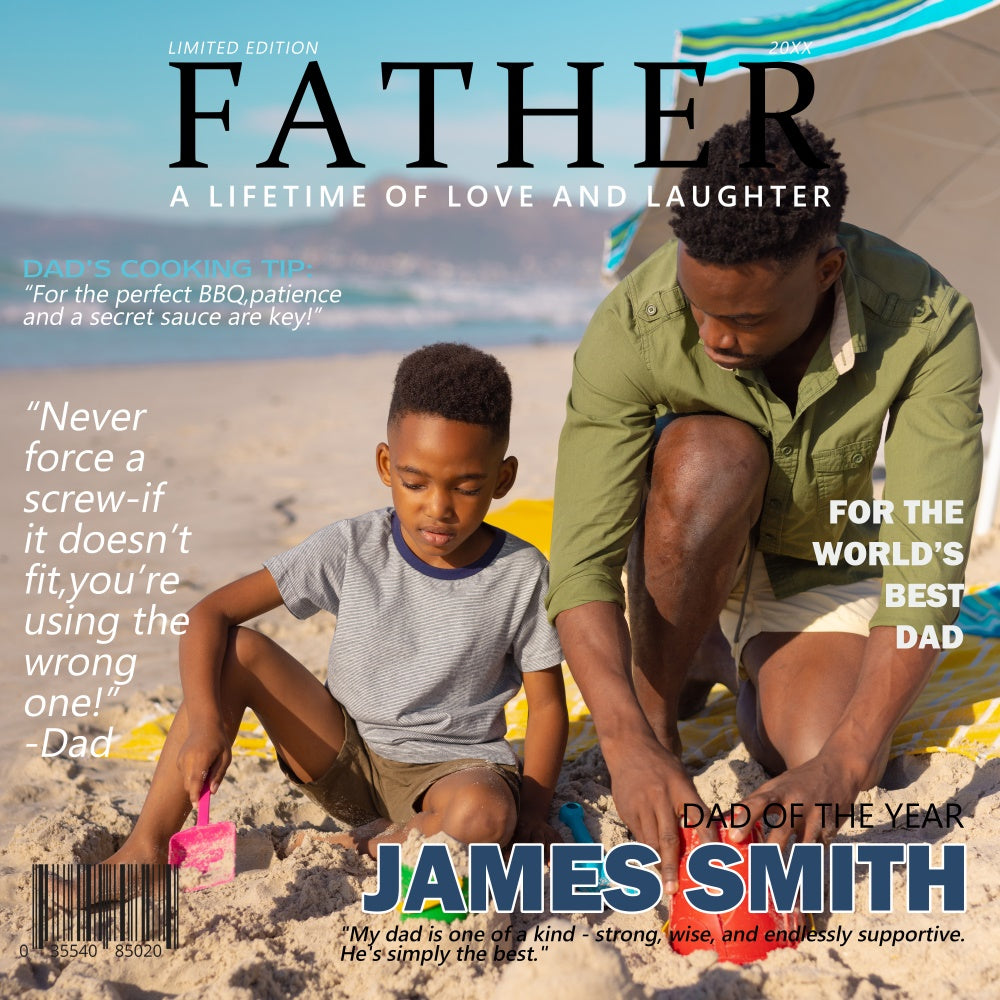 Backdrop Father's Day Summer Moments Beach Customized Backdrop UK BRP5-66