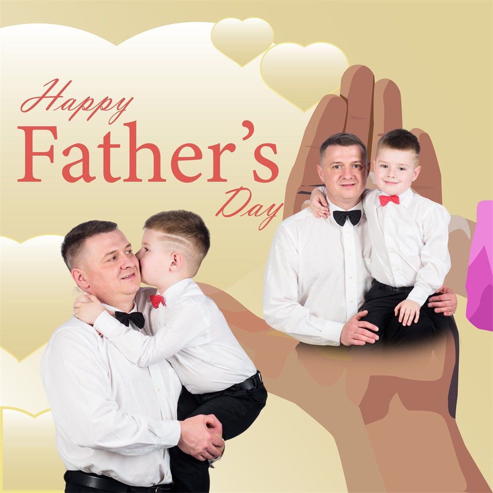 Father's Day Photo Backdrop Elegant Heart Backdrop UK BRP5-69