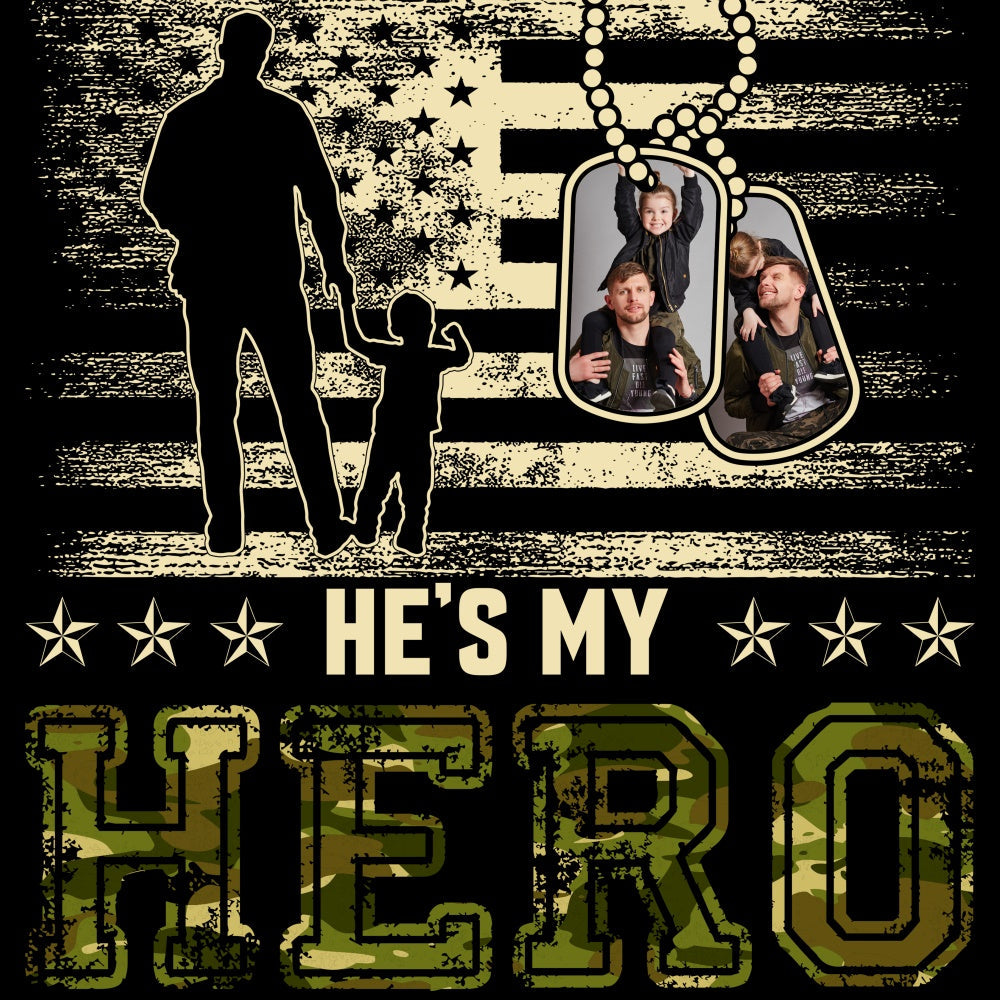 Fathers Day Backdrop Military Pride Family Personalized Backdrop UK BRP5-71