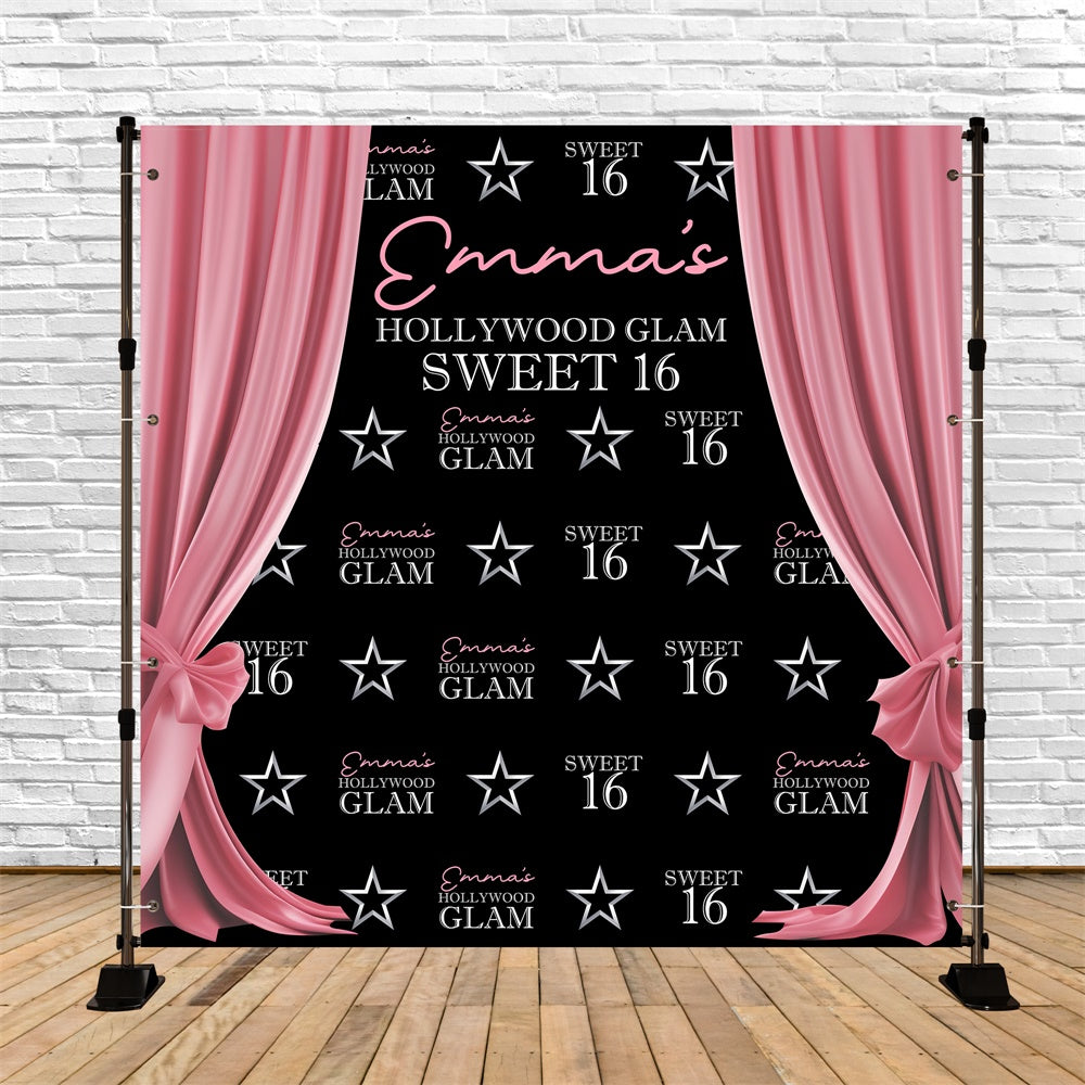 Birthday Backdrop Ideas Glamorous Curtains Sweet 16 Backdrop UK BRP5-95