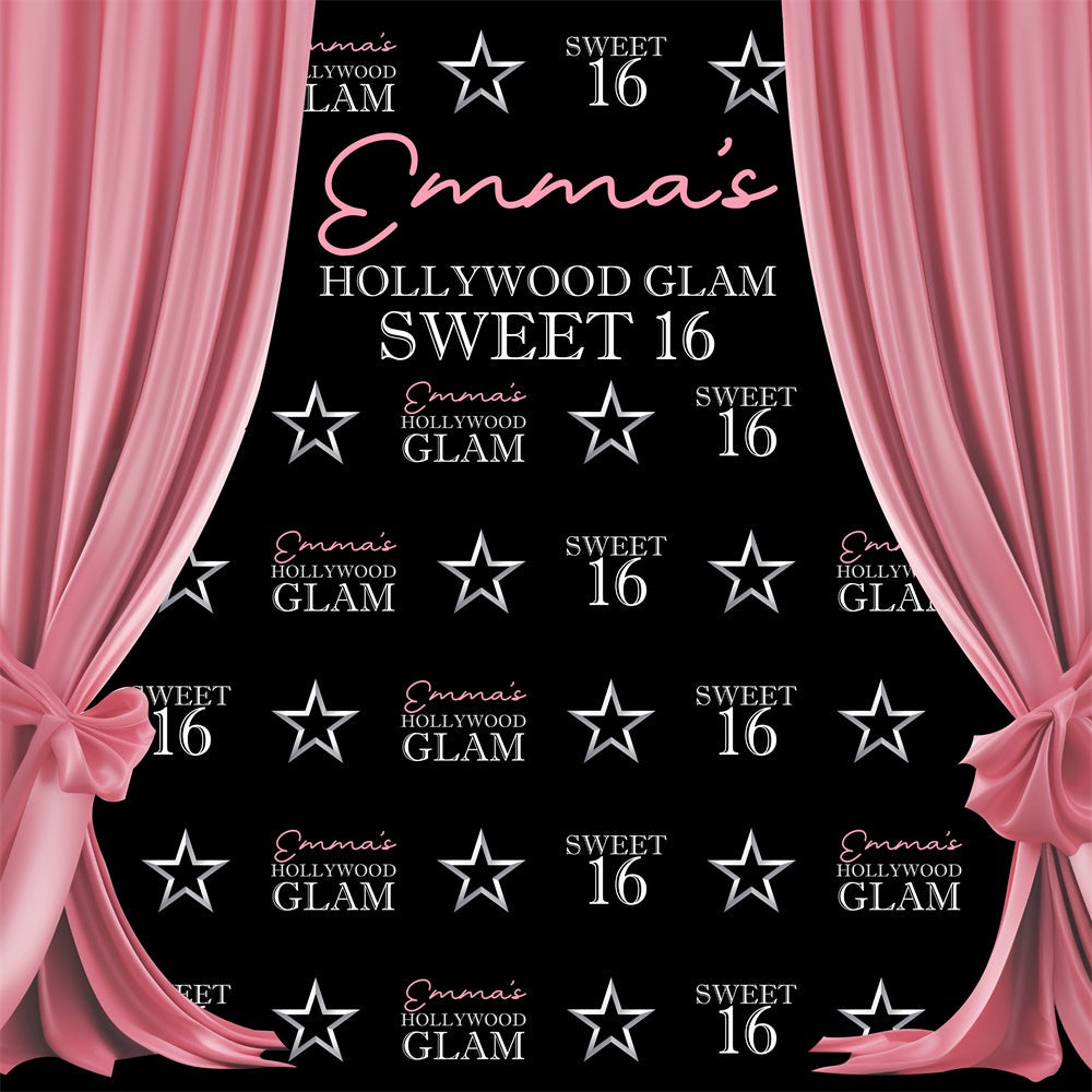 Birthday Backdrop Ideas Glamorous Curtains Sweet 16 Backdrop UK BRP5-95