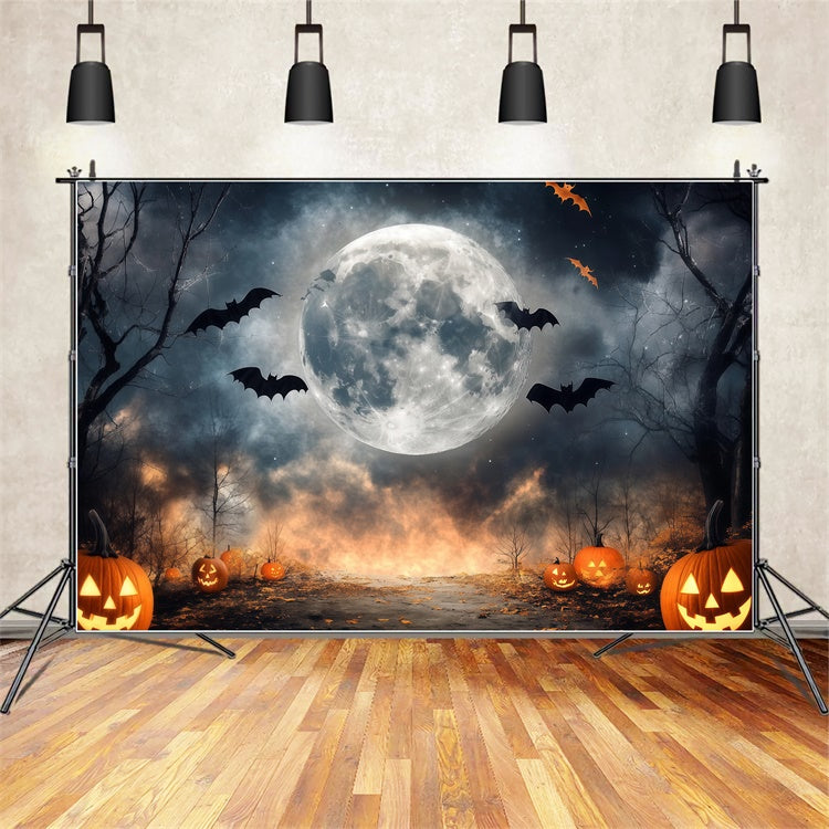Halloween Moon Backdrop Creepy Moonlit Clearing Backdrop UK BRP57-100