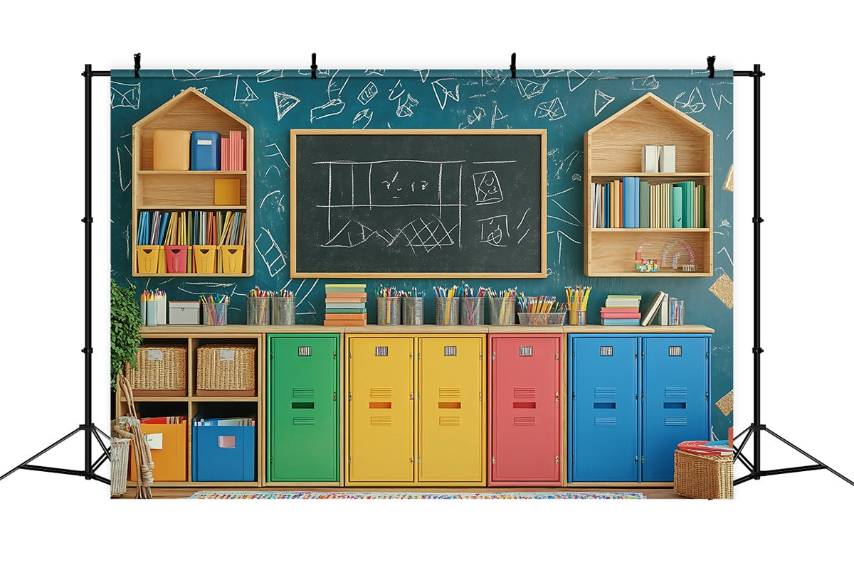 Chalkboard Photo Backdrop Rainbow Locker Fun Backdrop UK BRP57-11