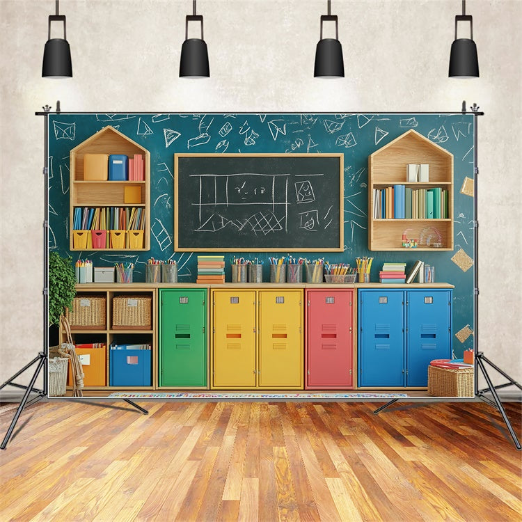 Chalkboard Photo Backdrop Rainbow Locker Fun Backdrop UK BRP57-11