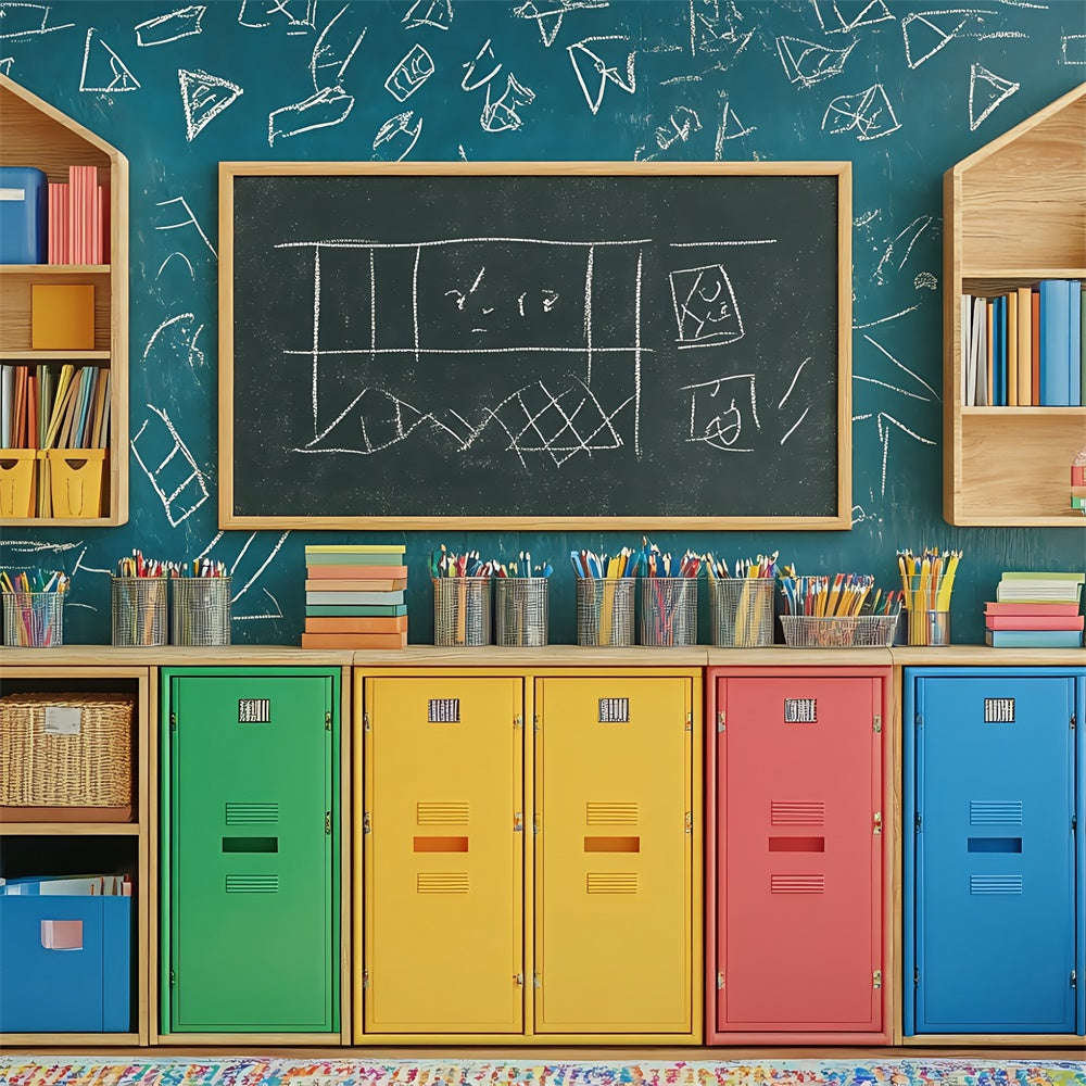 Chalkboard Photo Backdrop Rainbow Locker Fun Backdrop UK BRP57-11