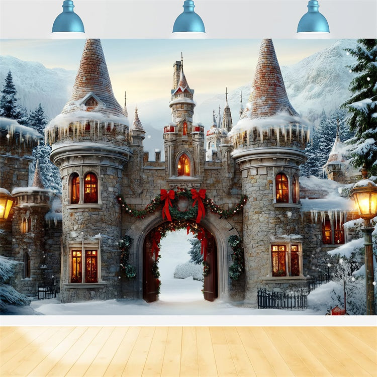 Christmas Backdrops Sale Festive Castle Archway Backdrop UK BRP57-118