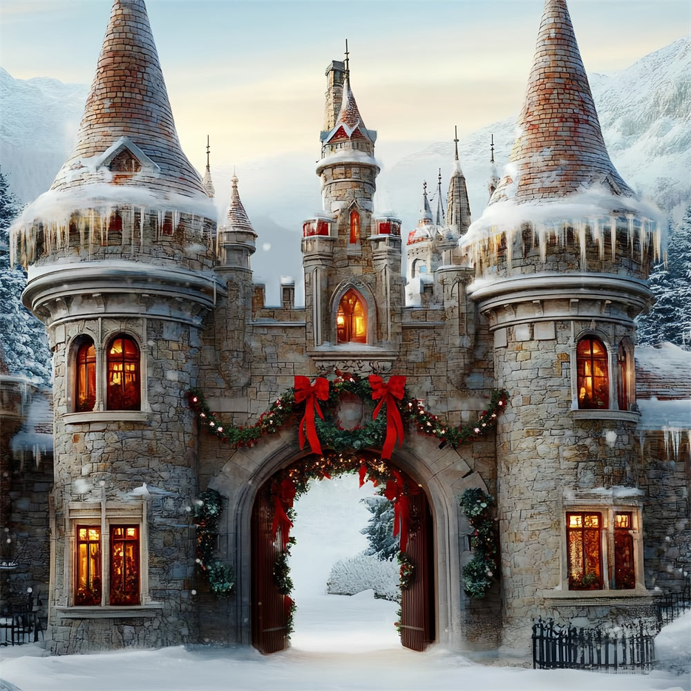 Christmas Backdrops Sale Festive Castle Archway Backdrop UK BRP57-118
