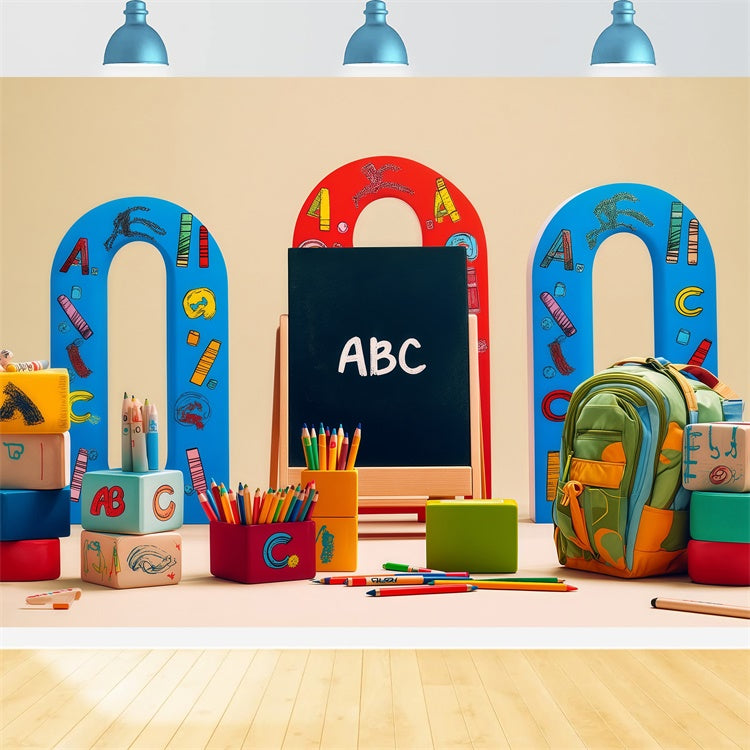 Back To School Backdrops Tiny Scholars Ready Backdrop UK BRP57-12