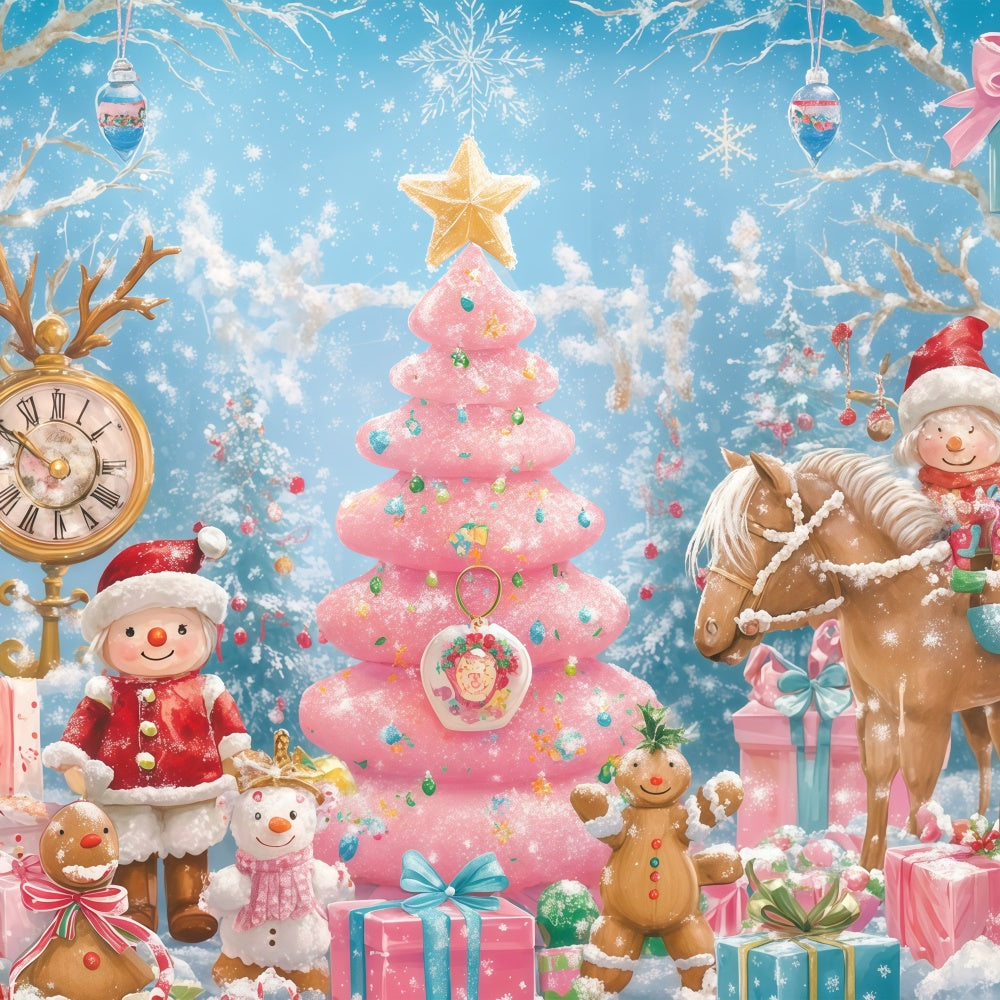 Christmas Photo Backdrop Gingerbread Jolly Ride Backdrop UK BRP57-147