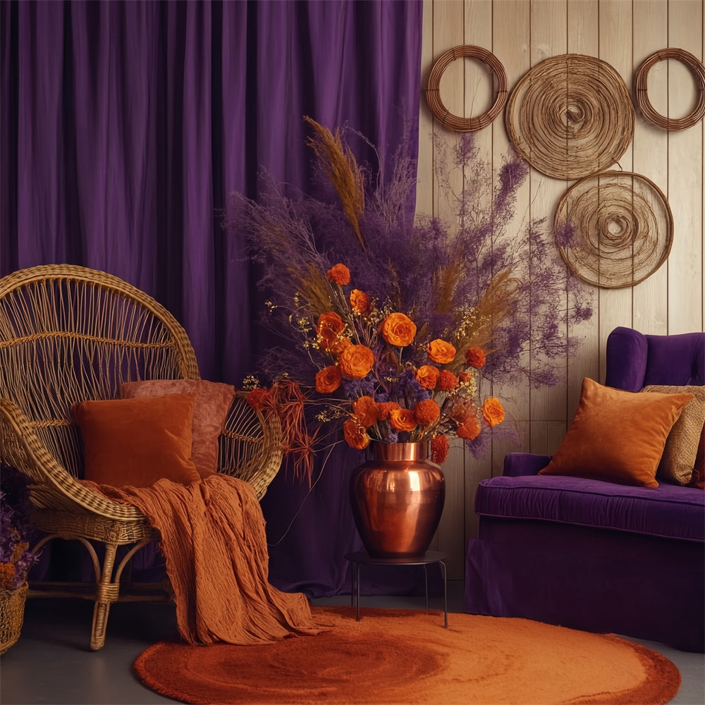Autumn Photography Backdrops Harvest Charm Lounge Backdrop UK BRP57-186