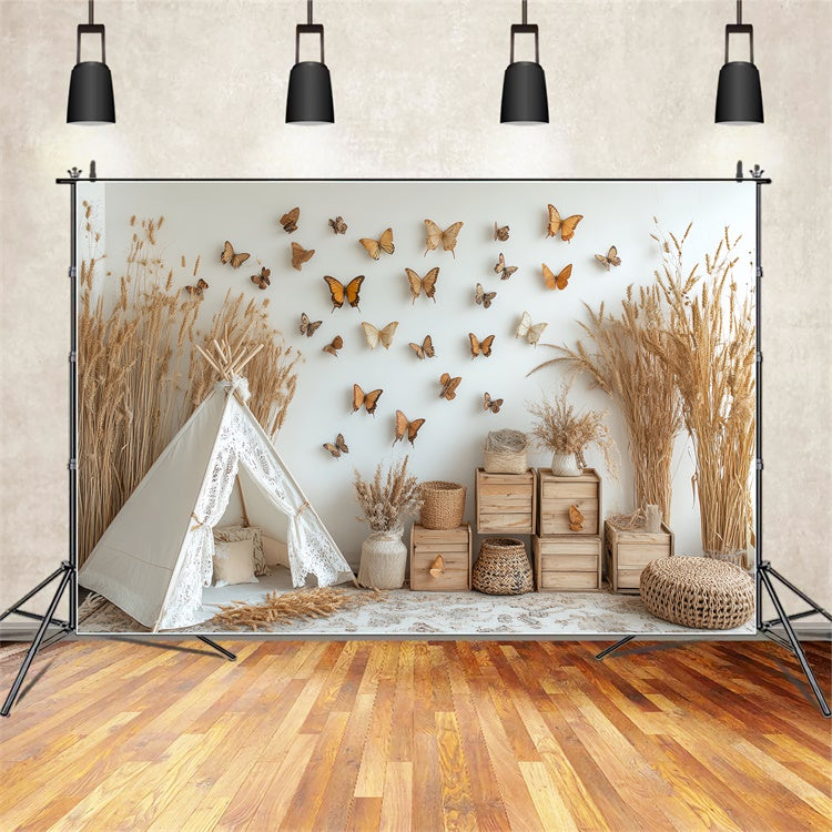 Bohemian Backdrops Butterfly Tent Fall Photo Backdrop UK BRP57-190