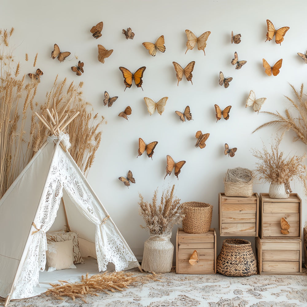 Bohemian Backdrops Butterfly Tent Fall Photo Backdrop UK BRP57-190