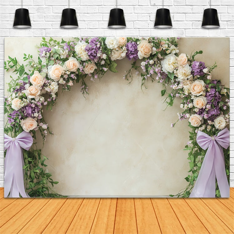 Fall Photo Backdrops Elegant Floral Archway Backdrop UK BRP57-192