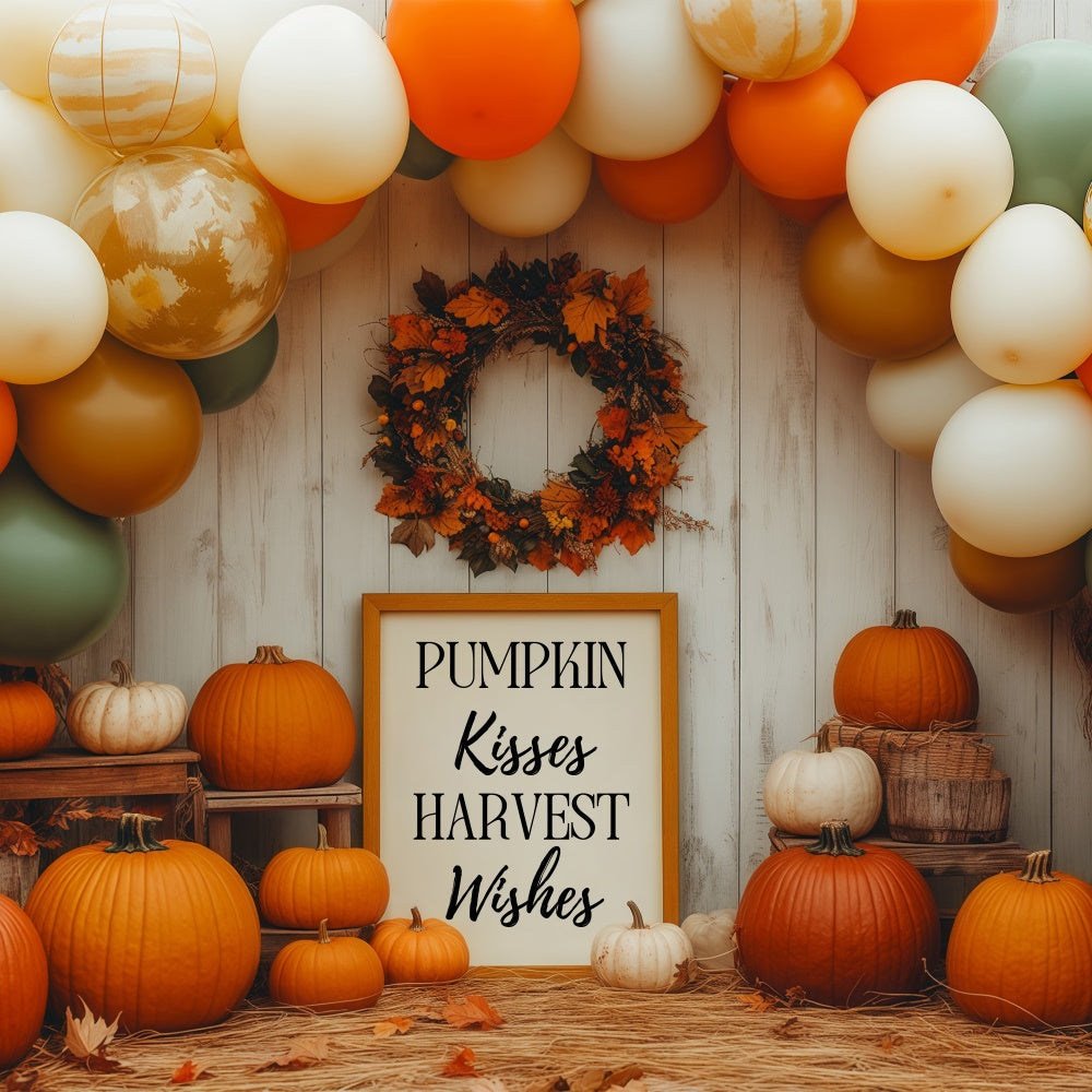 Autumn Backdrops Harvest Wishes Balloon Arch Backdrop UK BRP57-204