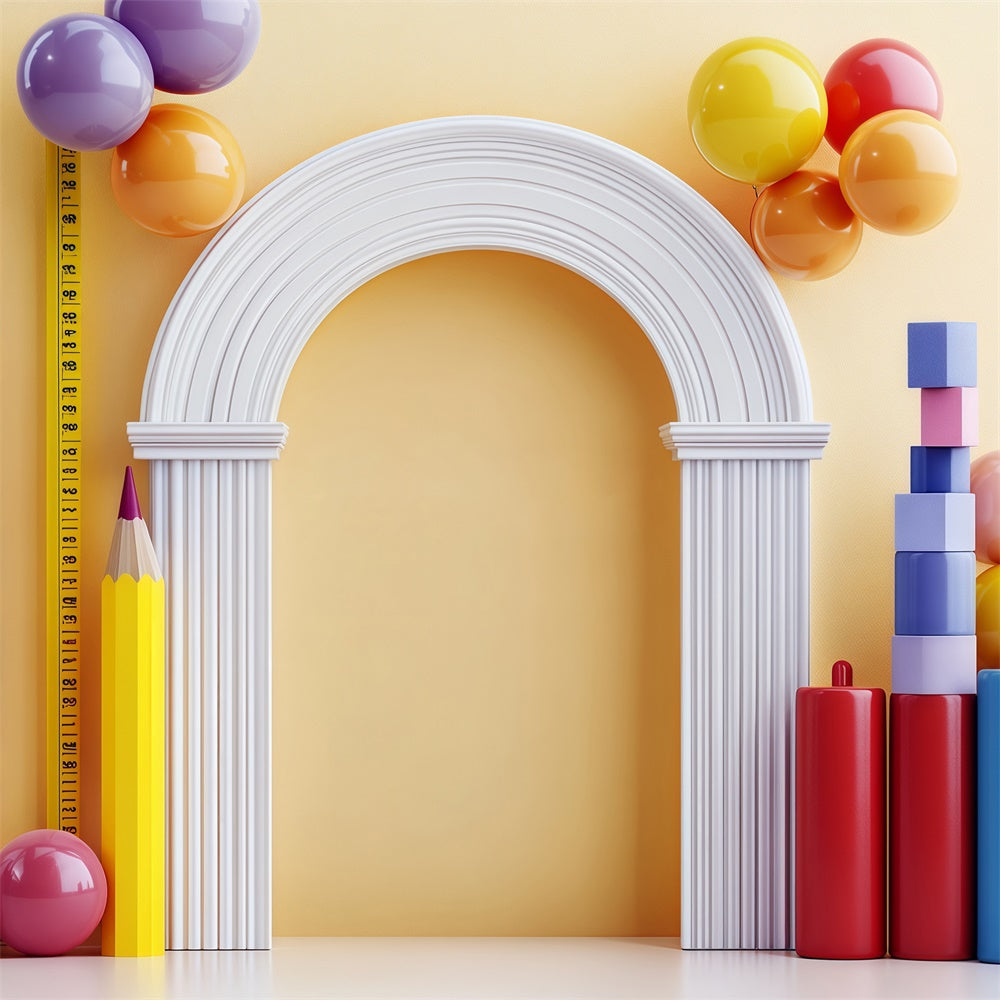 Back To School Backdrops Learn Measure Fun Backdrop UK BRP57-25
