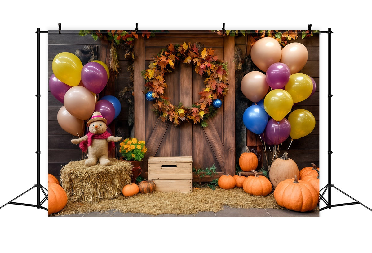 Children Backdrops Rustic Wreath Welcome Backdrop UK BRP57-269