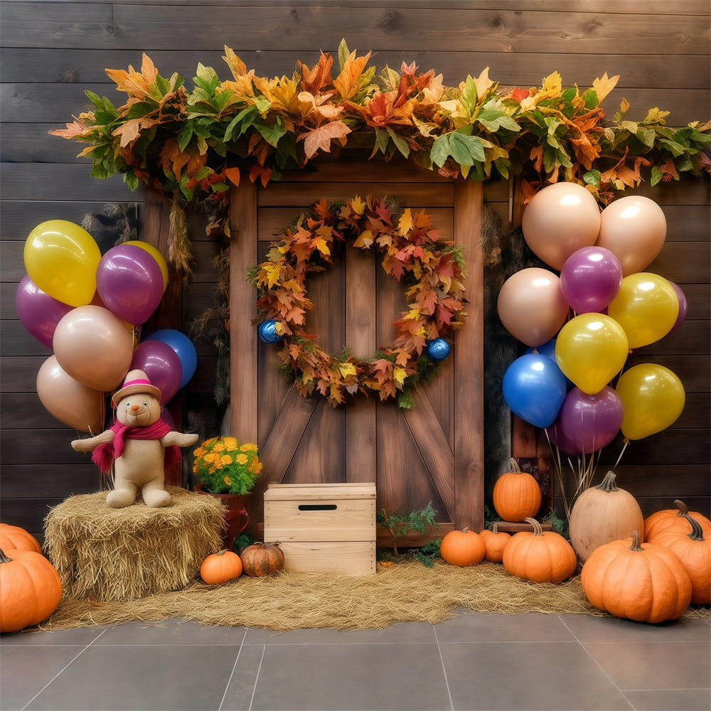 Children Backdrops Rustic Wreath Welcome Backdrop UK BRP57-269