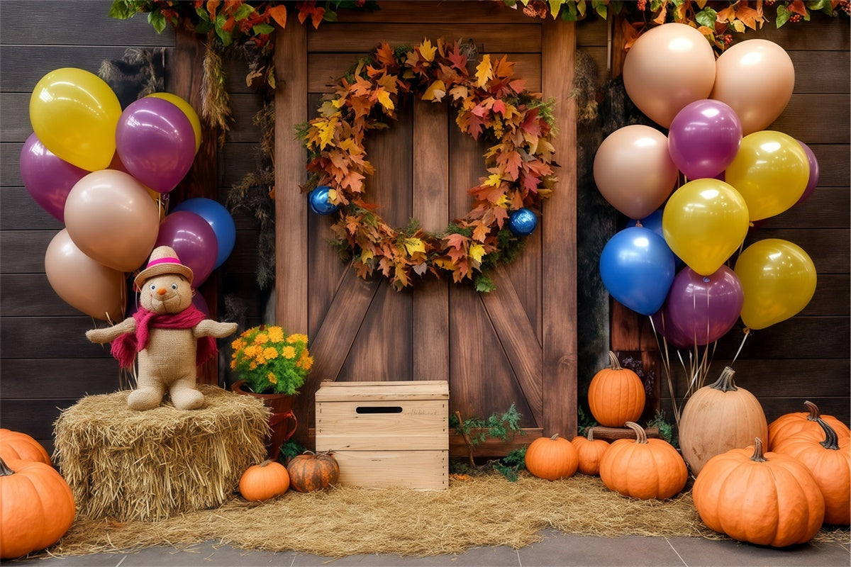 Children Backdrops Rustic Wreath Welcome Backdrop UK BRP57-269