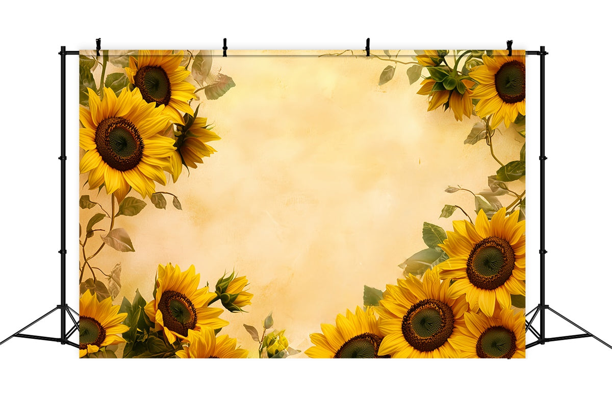 Kids Photo Backdrop Golden Sunflower Bliss Backdrop UK BRP57-286