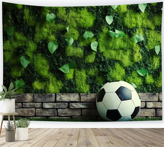 Football Photo Backdrop Moss Wall Soccer Backdrop UK BRP57-296