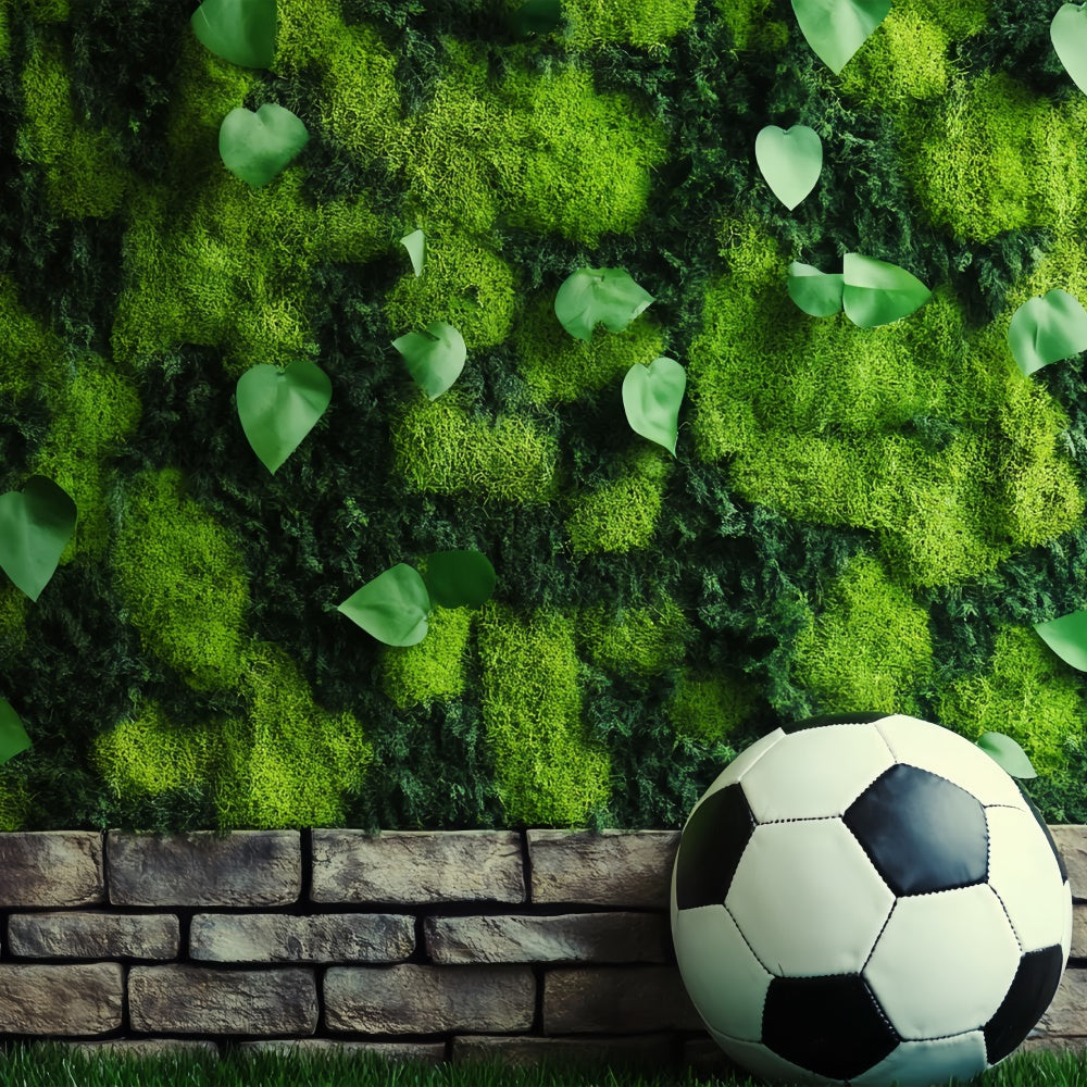 Football Photo Backdrop Moss Wall Soccer Backdrop UK BRP57-296