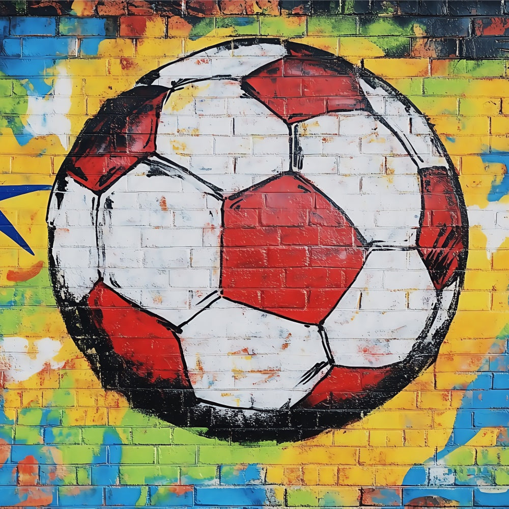 Football Backdrop Urban Soccer Wall Graffiti Backdrop UK BRP57-310