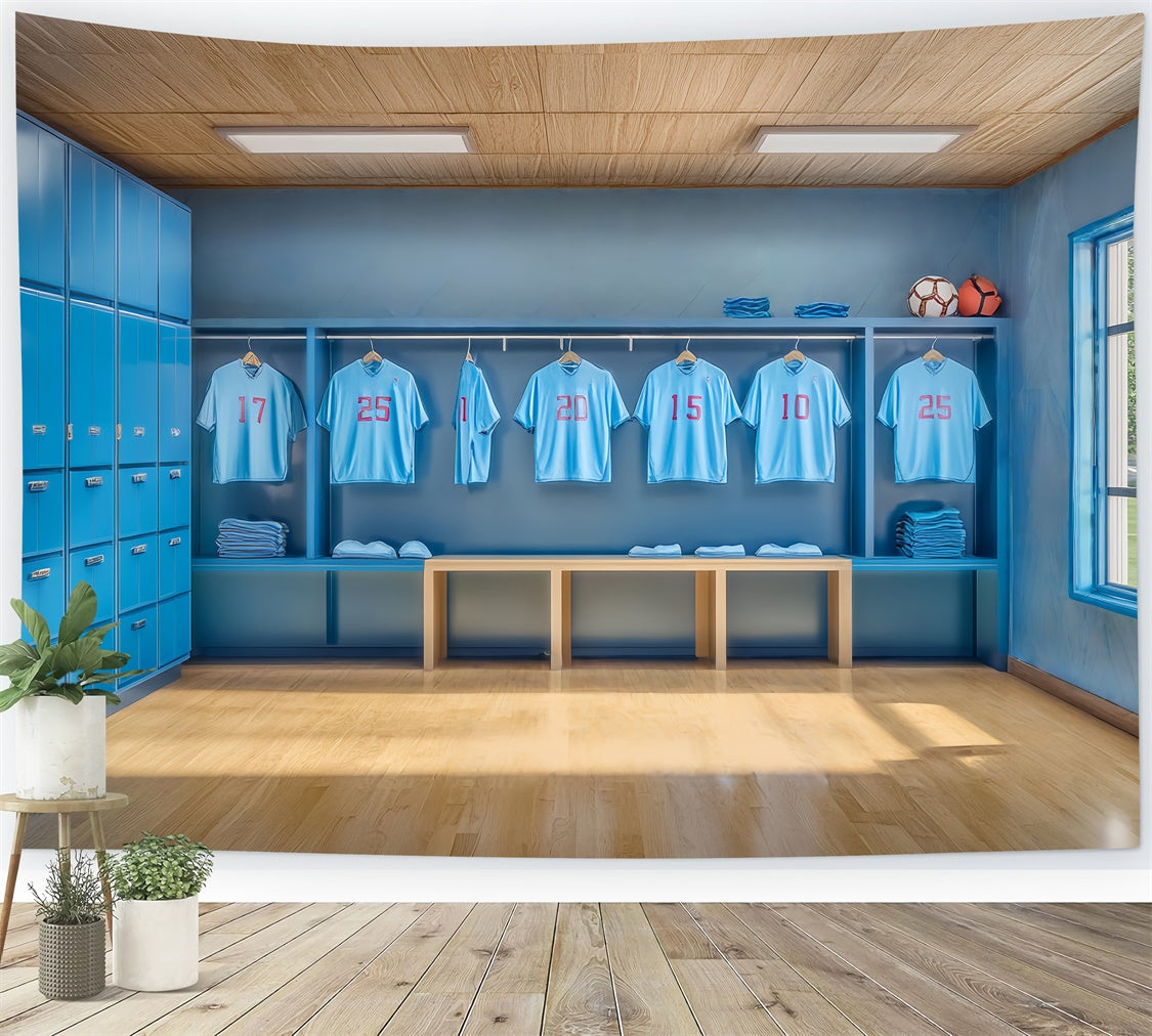 Sports Theme Backdrop Player Dressing Room Backdrop UK BRP57-312
