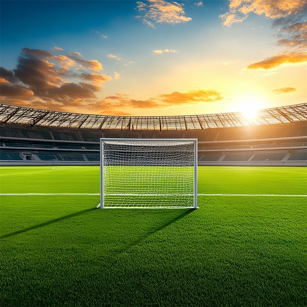 Soccer Field Backdrop Golden Hour Field Backdrop UK BRP57-313