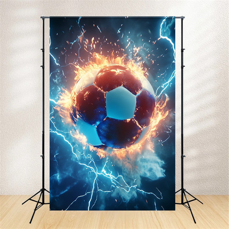 Soccer Backdrops Electric Flame Shot Backdrop UK BRP57-319
