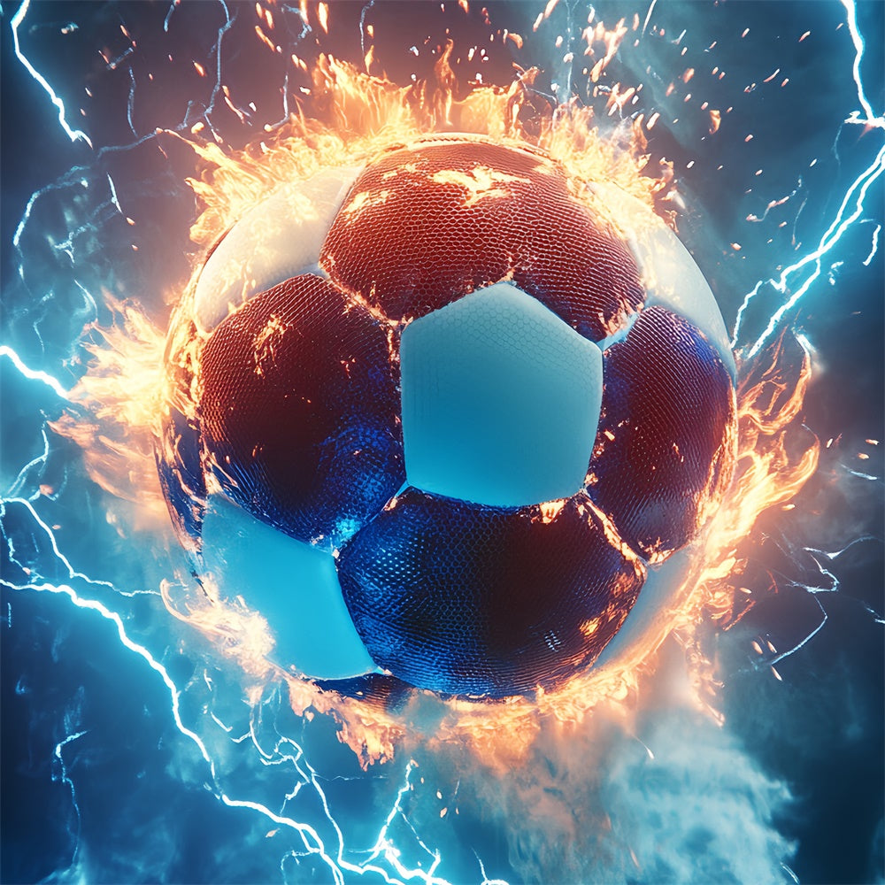 Soccer Backdrops Electric Flame Shot Backdrop UK BRP57-319