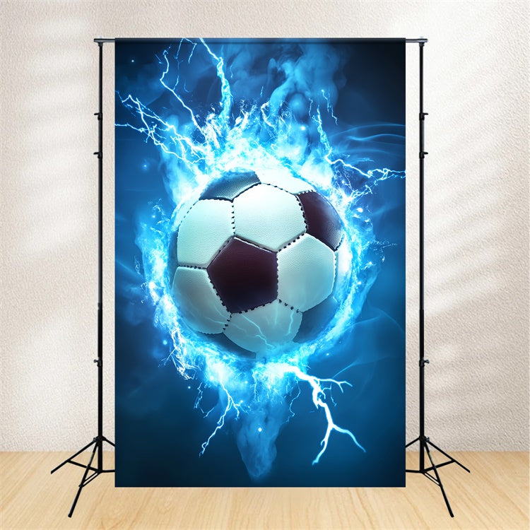 Soccer Photo Backdrop Thunder Goal Energy Backdrop UK BRP57-320