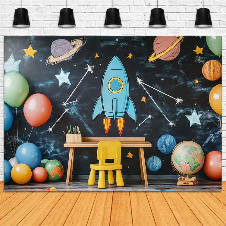Classroom Backdrops Rocket Classroom Adventure Backdrop UK BRP57-34