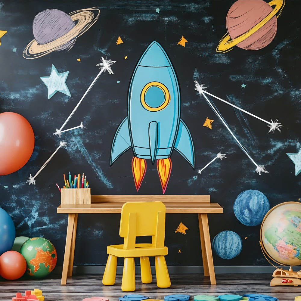 Classroom Backdrops Rocket Classroom Adventure Backdrop UK BRP57-34