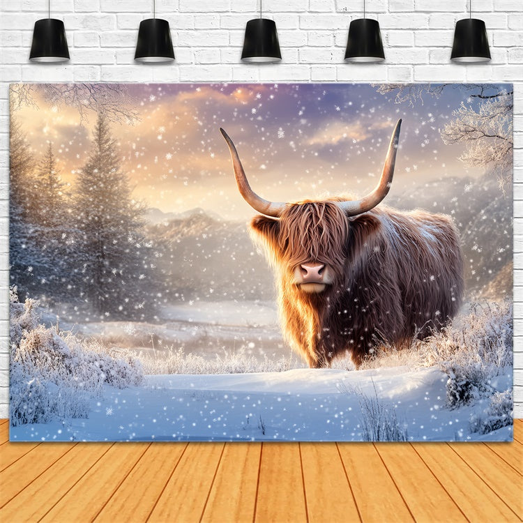 Snowy Backdrop Highland Guardian Snowfield Backdrop UK BRP57-351