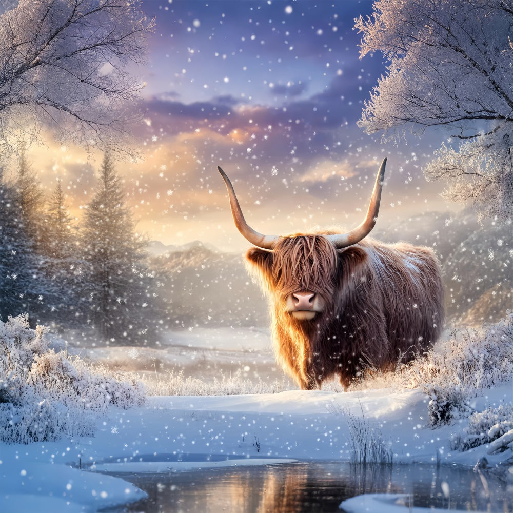 Snowy Backdrop Highland Guardian Snowfield Backdrop UK BRP57-351