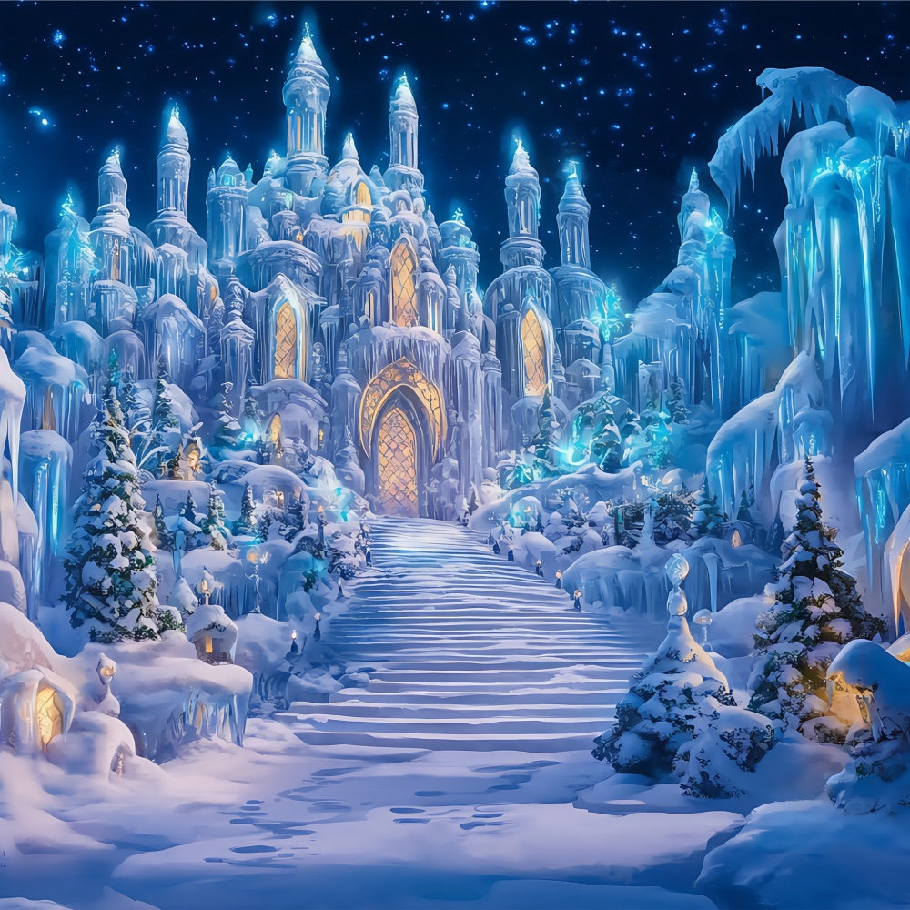 Castle Backdrops Crystal Castle Path Winter Backdrop UK BRP57-356