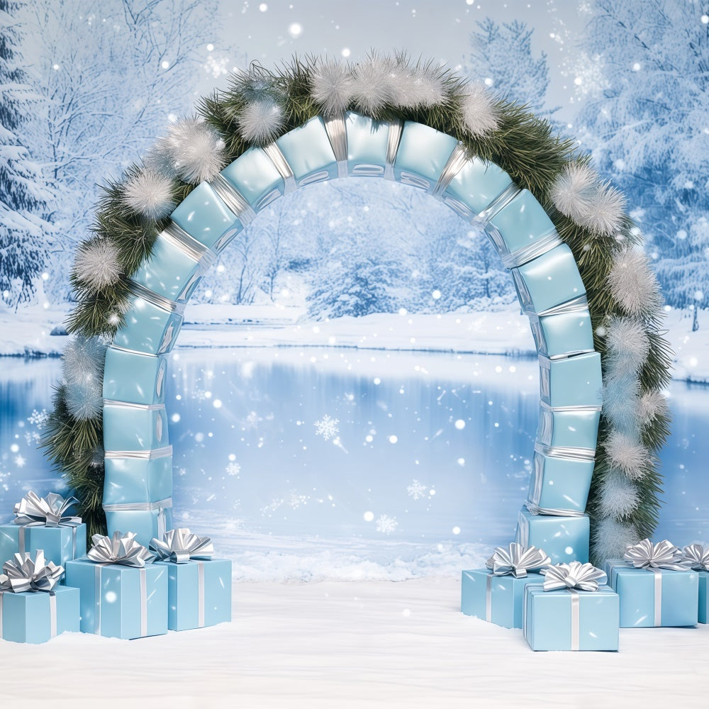 Winter Wonderland Backdrop Frosty Gift Arch Backdrop UK BRP57-359