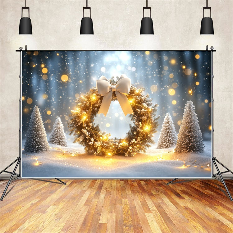 Winter Wonderland Photo Backdrop Snow Garland Backdrop UK BRP57-361