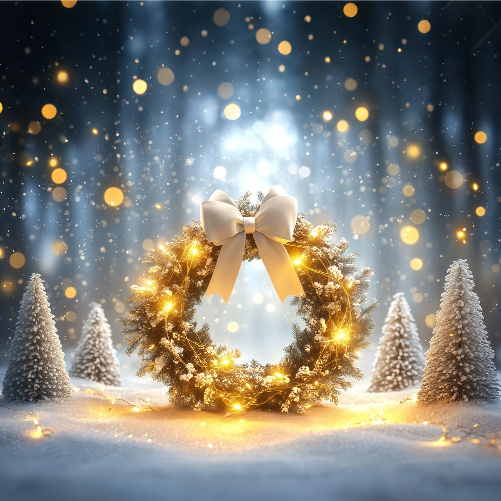 Winter Wonderland Photo Backdrop Snow Garland Backdrop UK BRP57-361