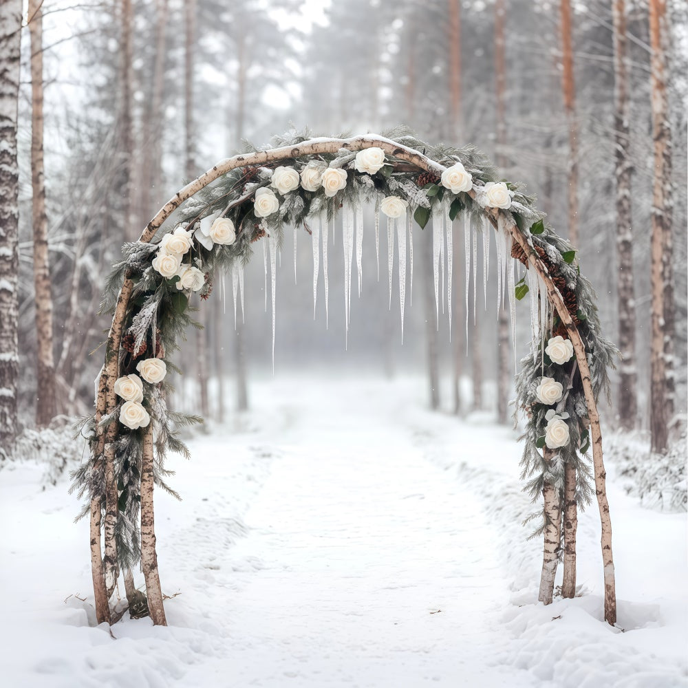 Winter Scene Backdrop Frozen Romance Archway Backdrop UK BRP57-363