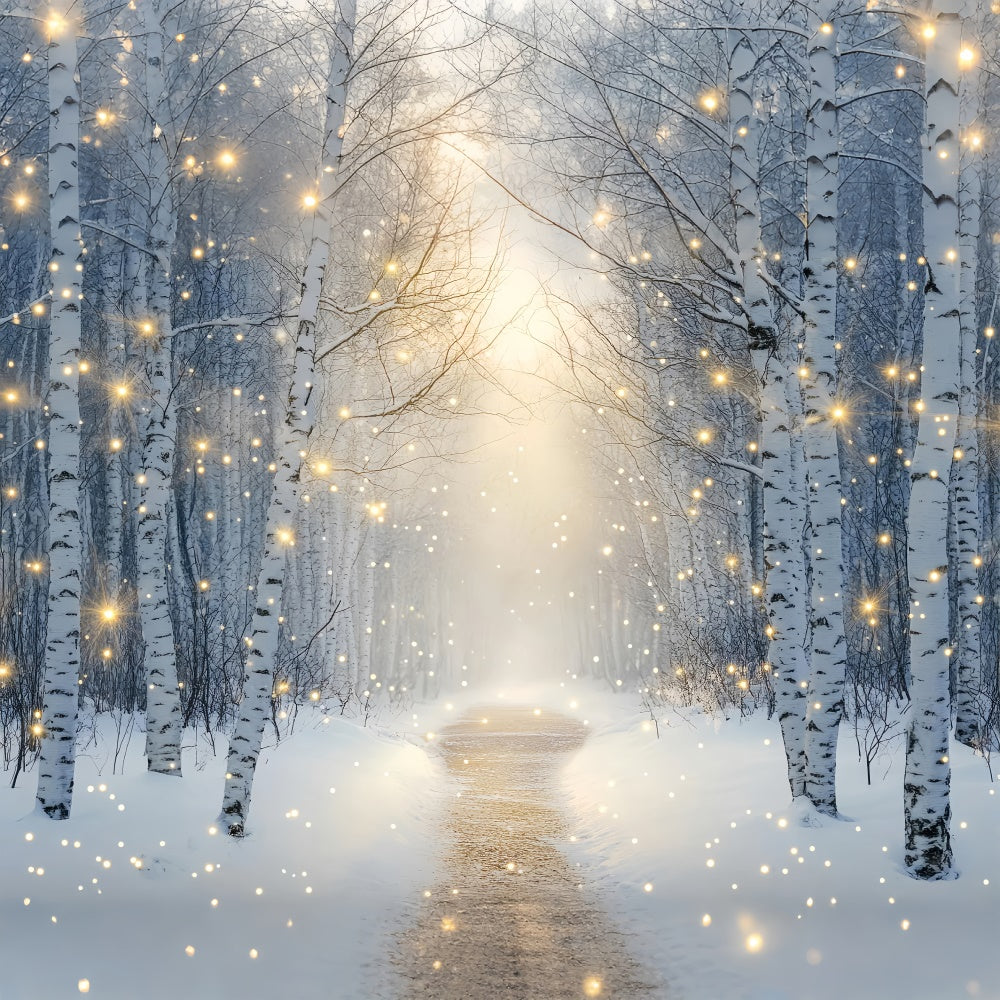 Winter Forest Backdrop Sparkling Forest Trail Backdrop UK BRP57-369
