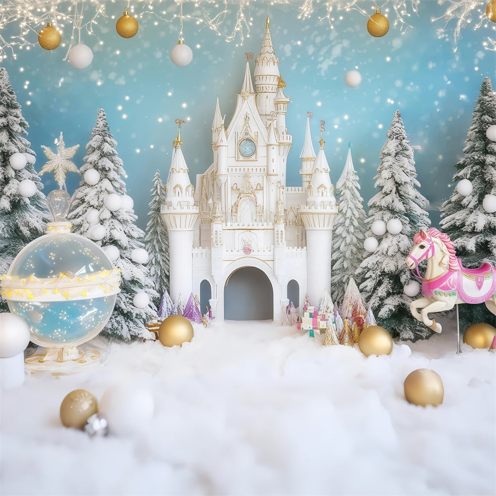 Winter Backdrop Glitter Globe Winter Magic Backdrop UK BRP57-372