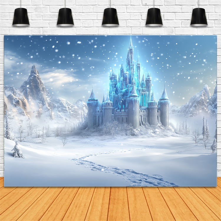 Winter Castle Backdrop Crystal Castle Trail Backdrop UK BRP57-375