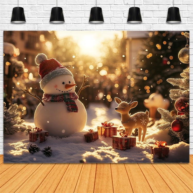 Winter Backdrop Photography Sunset Snow Joy Backdrop UK BRP57-383