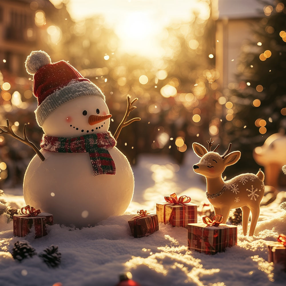 Winter Backdrop Photography Sunset Snow Joy Backdrop UK BRP57-383