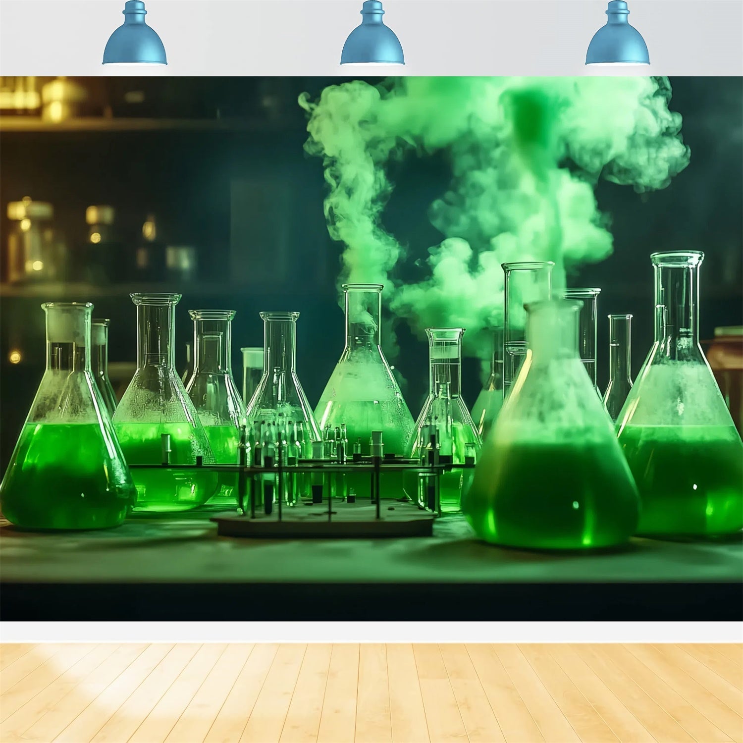 Chemistry Backdrop Smoky Science Scene Backdrop UK BRP57-41