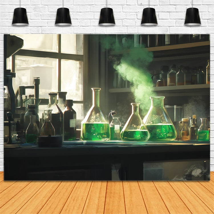 Chemistry Backdrop Green Potion Science Backdrop UK BRP57-42