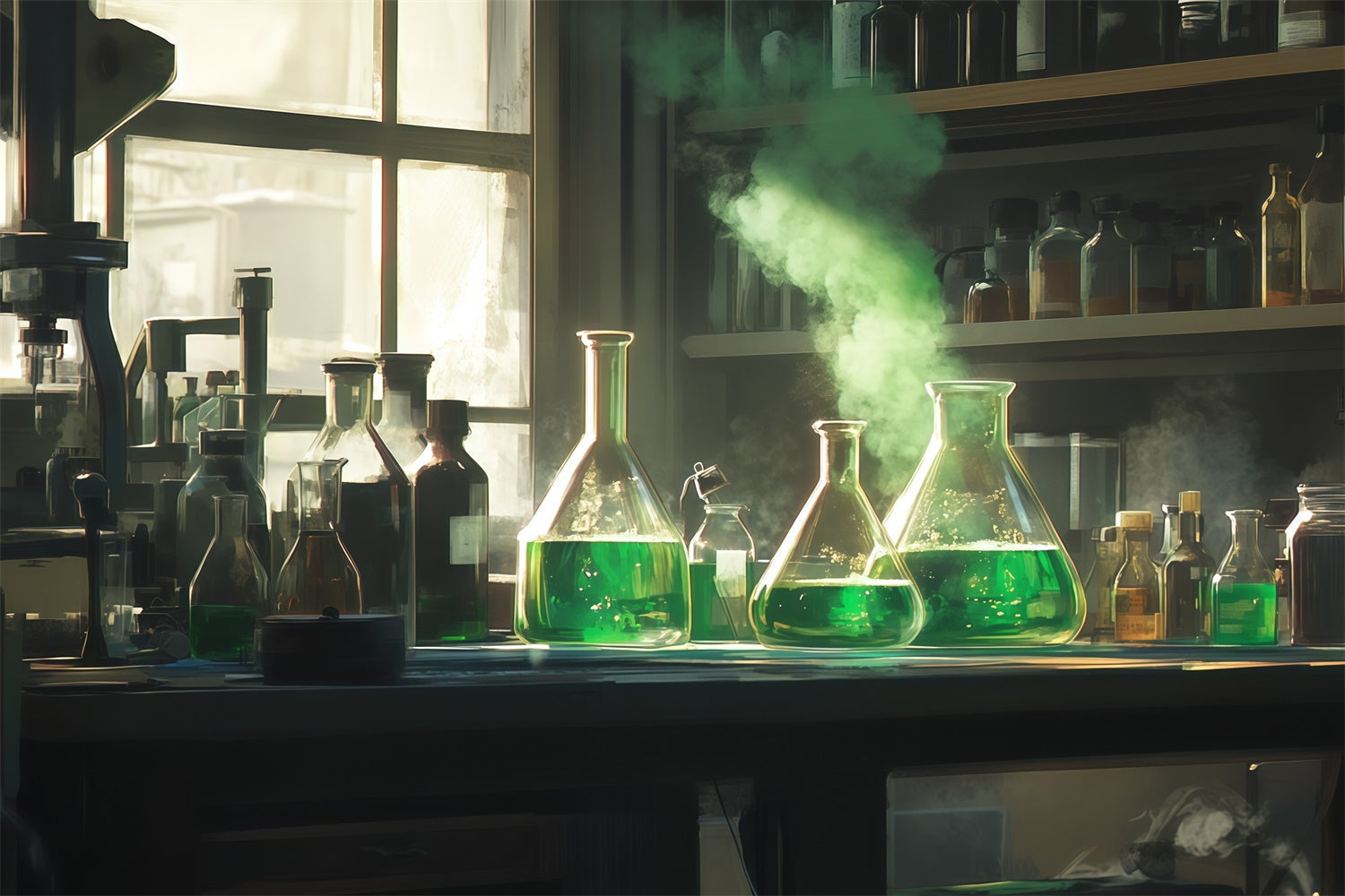 Chemistry Backdrop Green Potion Science Backdrop UK BRP57-42