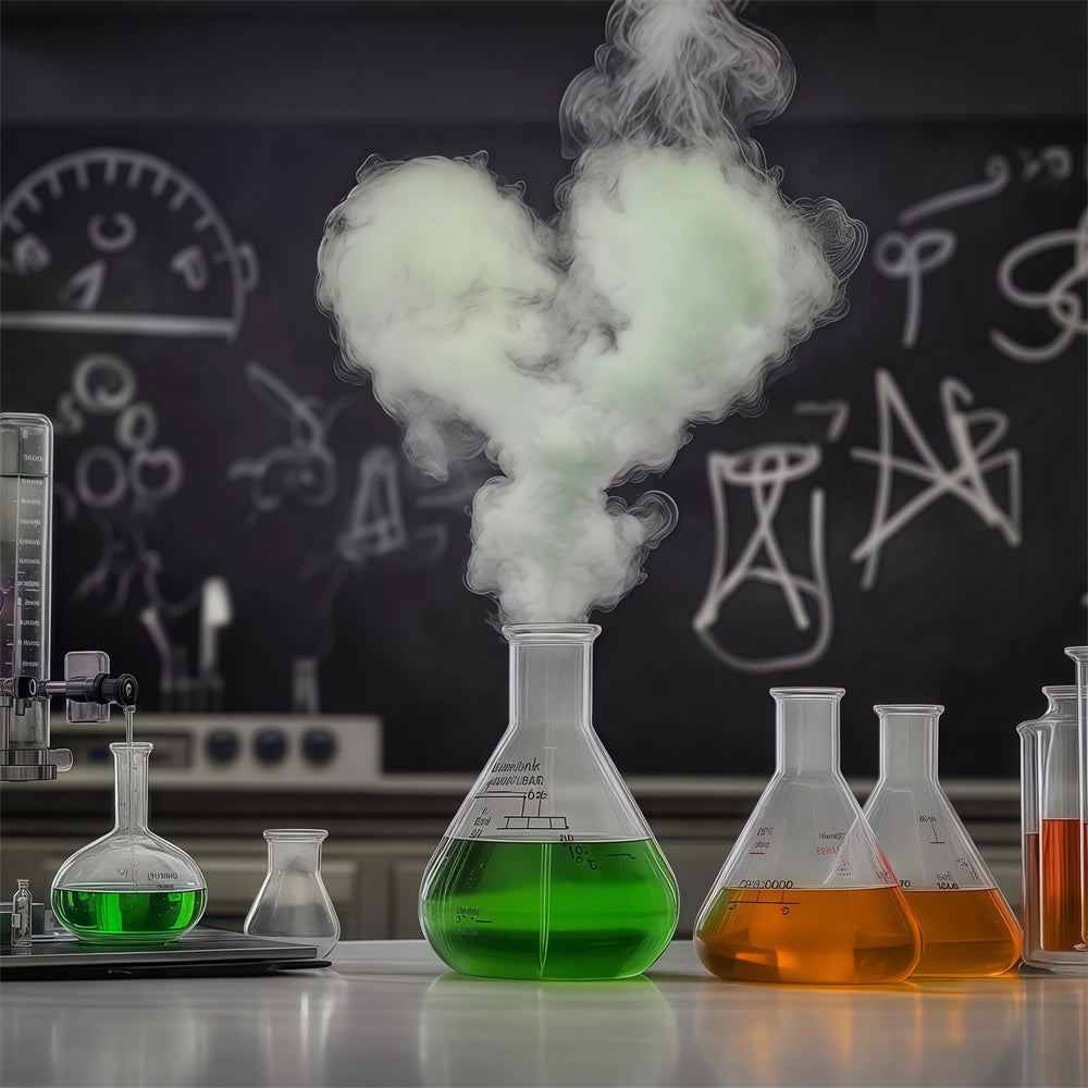 Chemistry Backdrop Smoky Experiment Fun Backdrop UK BRP57-46